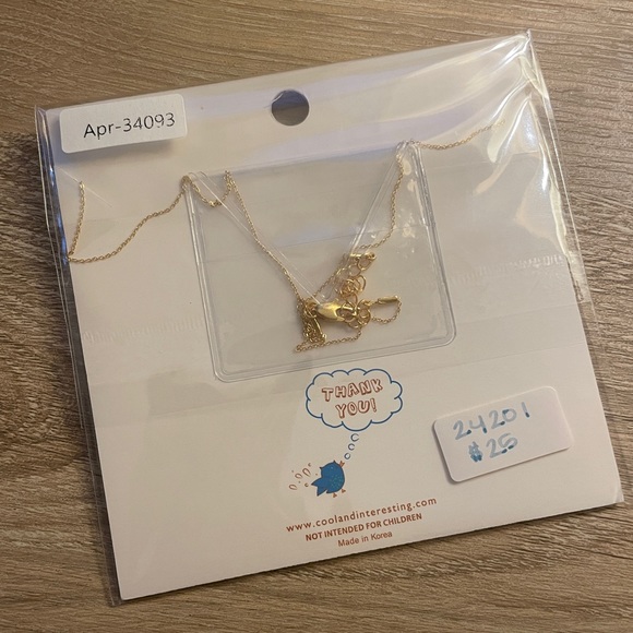 CAI Gold Crystal-April Mini Birthstone Heart Necklace - Picture 3 of 3